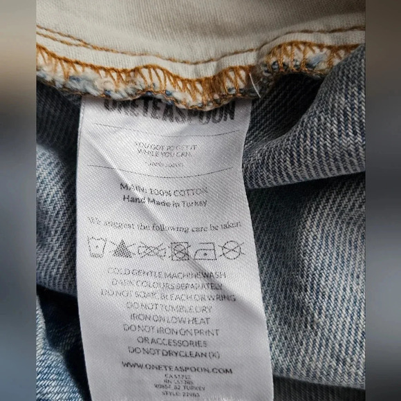 Kansas streetwalkers in light blue denim by One teaspoon high waist shorts sz 22 - Picture 5 of 7